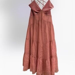 BEBÉ Mauve Dress | Size S | Silky/Velvet